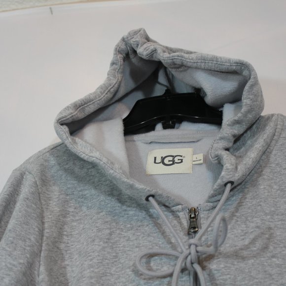 Ugg Gordon Full Zip Hoodie sweater Charcoal fleece-lined men  Cardigan  Large - Picture 5 of 9